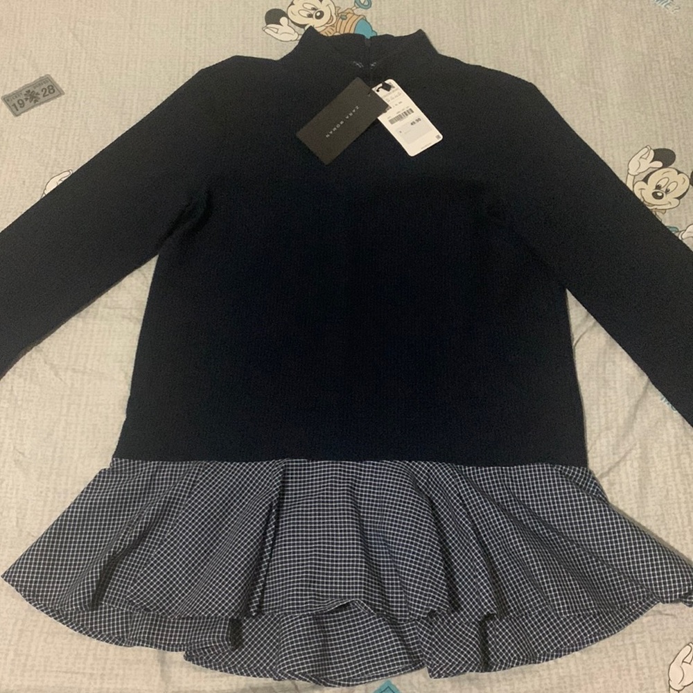Zara woman, navy blue high neck sweater